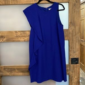 Blue Dress with Ruffle